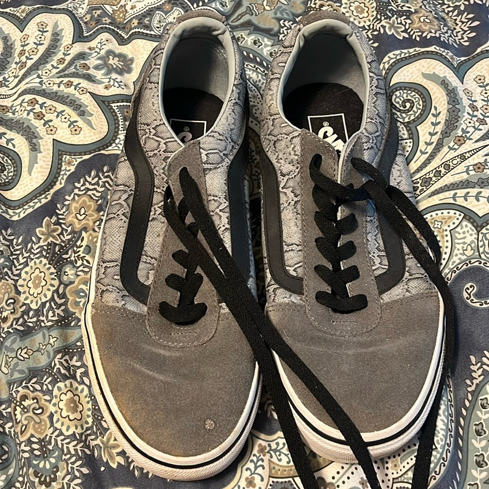 Size 10 Vans snakeskin print sneakers